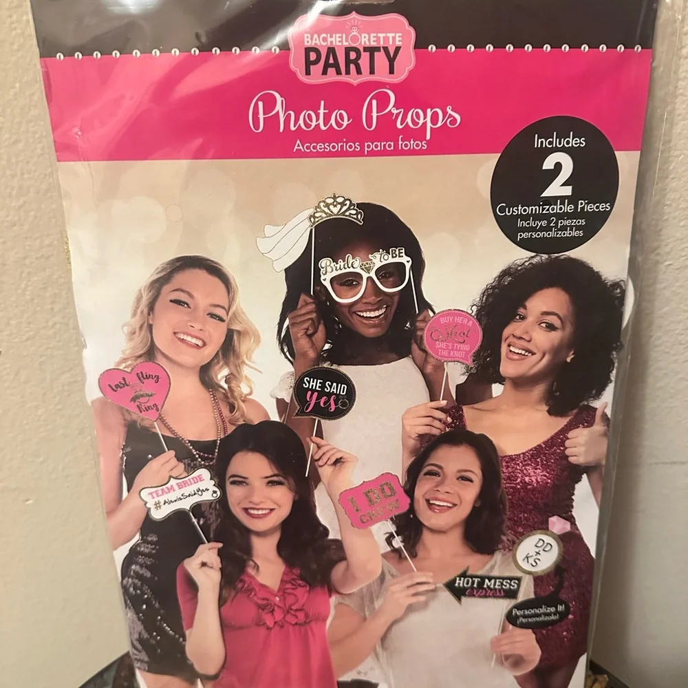 Bachelorette Party Photo Props 2 Packs Selfie Pink White Black 26 Pieces